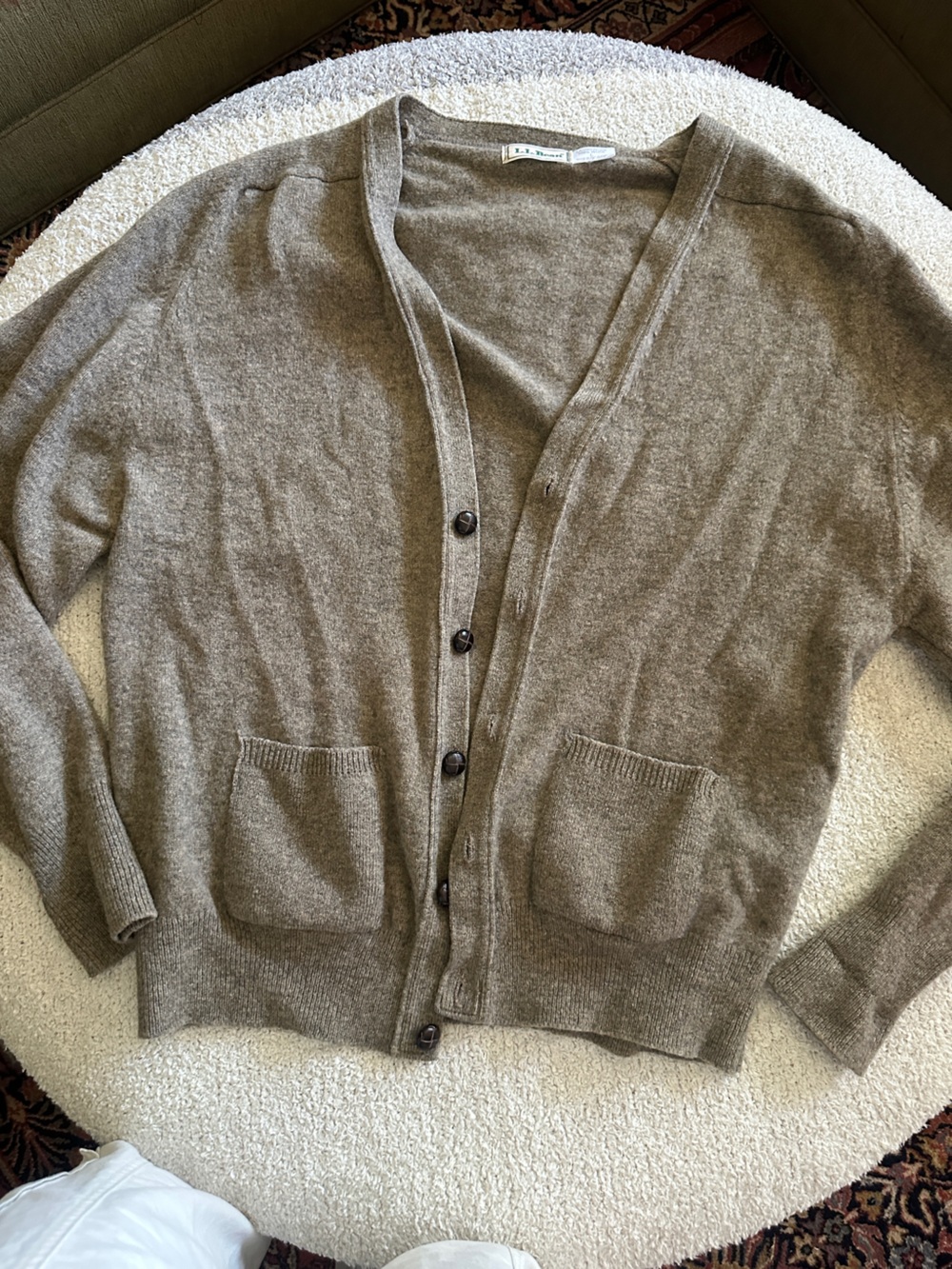 Vintage LL Bean Lambs Wool Cardigan Sweater